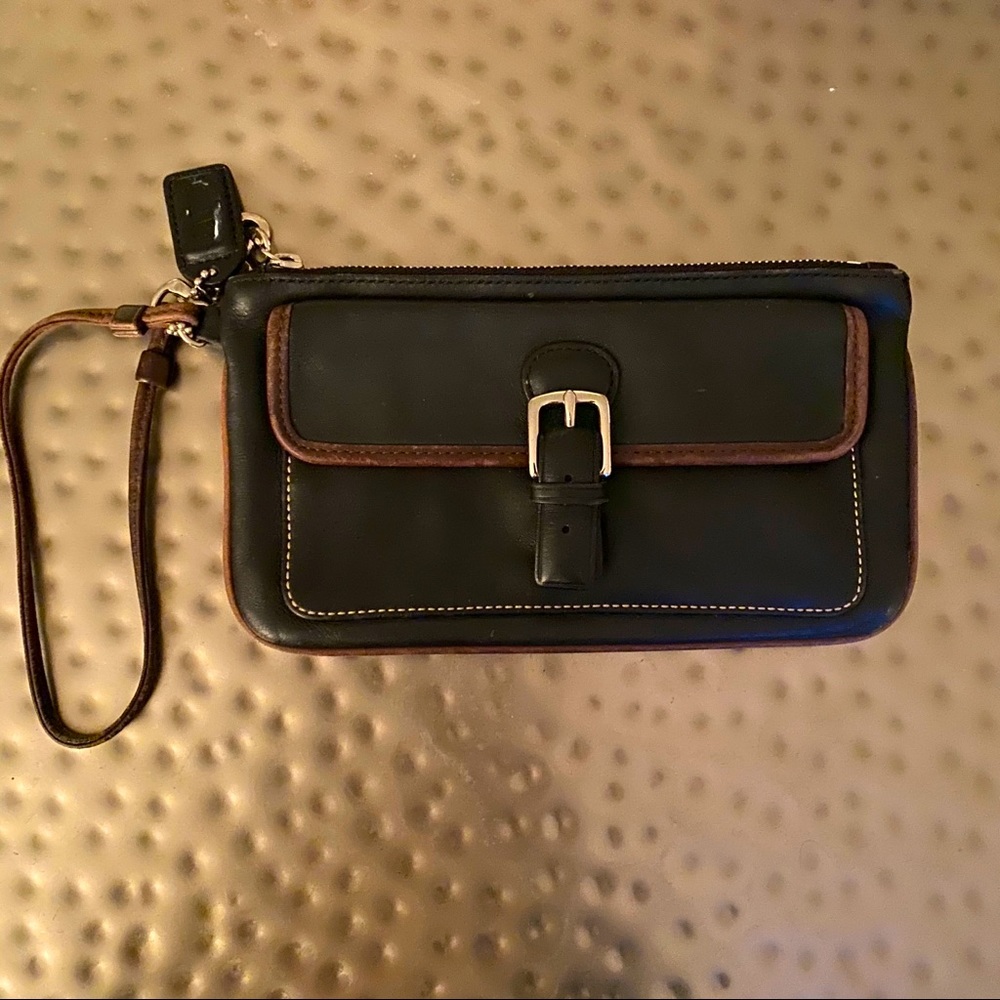Coach leather wristlet